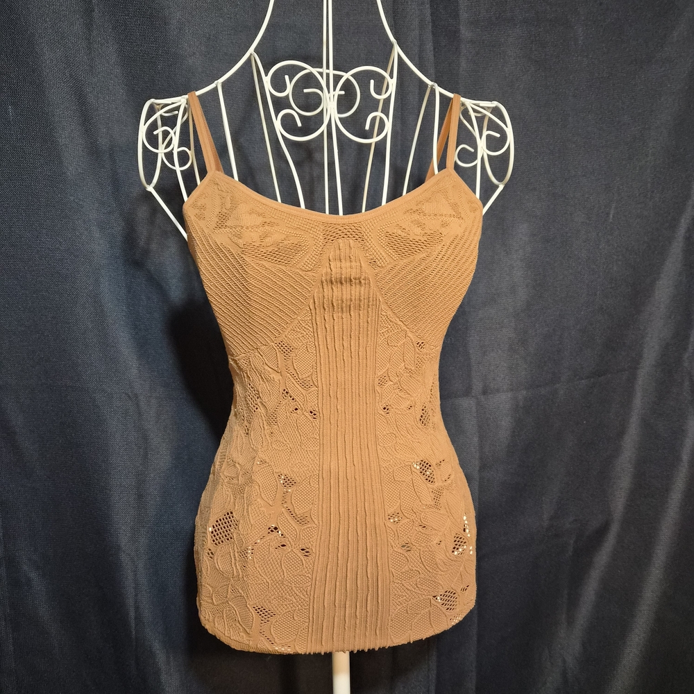 Alya Tan Lace Camisole Top